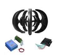 HYZHANHONG 220v, Kit Generatore Eolico Verticale Assiale a Basso Rumore da 12000W, Turbina Eolica Verticale a 5 Pale con Controller per Casa, Ibridi e Lampioni Stradali (12V 24V 48V)