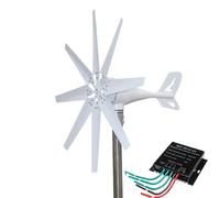 HYZHANHONG 24V, Generatore Eolico a Basso Rumore 2000W 8 Pale Kit Mulini a Vento 12V 24V 48V 220V con Controllore di Carica MPPT per Uso Domestico Sistema Eolico Efficiente