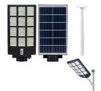 HYZHANHONG 600W, Lampione Solare per parcheggio Commerciale, dal Tramonto all'alba, 600 W/800 W/1000 W, con sensore di Movimento, Impermeabile, Telecomando, Luce di Sicurezza Solare (1000 W)