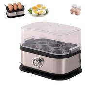 HYZHANHONG Bollitore per Uova a spegnimento Automatico Intelligente, Piccolo Mini cuociuova Portatile, pentola per Uova Rapida 6 in 1 con Coperchio del Vassoio Adatto per la Colazione a casa