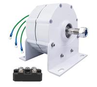 HYZHANHONG Generador de imán Permanente de Bajo ruido de 6000 W, 12 V, 24 V, 48 V, 220 V, trifásico, sin engranajes, alternador de CA, turbina eólica hidráulica con rectificador,24V