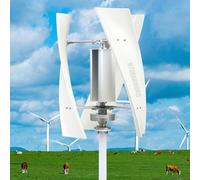 HYZHANHONG Generatore di Turbine eoliche Verticali a Basso Rumore, generatore a magneti permanenti a 3 Pale 12V-220V 12000W con Controller per casa, Barche, Illuminazione Stradale (Bianco),220V