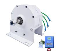 HYZHANHONG Generatore Eolico 4500W 12V 24V 48V 220V Senza Ingranaggi a 3 Fasi AC Generatore a Magneti Permanenti con Base e Controller per Turbina Eolica Verticale o Orizzontale,48V