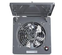 HYZHANHONG Grigio,10 "Cucina Appesa Parete Finestra Ventilatore, Ventilatore di Scarico Ad Alta velocità, Estrattore, Ventilatore Industriale di Ventilazione del Metallo con Rete Protettiva