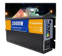HYZHANHONG Inverter a Onda sinusoidale Pura da 1500 Watt, Potenza di Picco 3000W DC da 12v a 110 V/220 V/230V/240 V Inverter Solare AC con Prese 1AC, per Camion, Camper, Veicoli,Dc 60v,AC220V50HZ