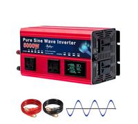HYZHANHONG Inverter Solare a Bassa Frequenza con Display LED e 4 Prese CA