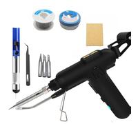 HYZHANHONG Kit di Saldatura a Filo Fai-da-Te per Riparazione Elettronica in Metallo da 120 W, Set di saldatrici Portatili Pistola di Saldatura Automatica per Riparazione di Saldatura (Nero)