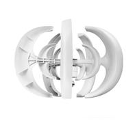 HYZHANHONG Kit Generatore Eolico a ASSE Verticale 14000W 5 Pale 12V-220V Tipo Lanterna Mulino a Vento Energia Libera Generatore a Magnete Permanente per Casa (Bianco),24V