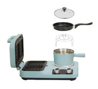 HYZHANHONG Macchina elettrica per la Colazione Sandwich da 800 W, Macchina per la Colazione Multifunzionale Domestica, con Padella Antiaderente per friggere, bollire e cuocere al Forno