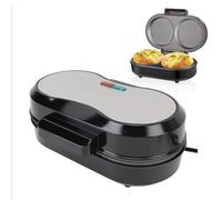 HYZHANHONG Macchina per frittata Doppia Mini frittella Antiaderente Macchina per la Colazione per Hamburger Piccola frittata in Acciaio Inossidabile Griglia Ideale per Il Pranzo