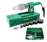 HYZHANHONG Macchina per Saldatura a Fusione di Tubi in plastica 1000W con dissipazione di Calore duale 220V, con 6 Teste di Stampo per Saldatura di Tubi in PP, PPR, PE, PPC
