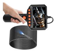 HYZHANHONG Telecamera endoscopica a Doppia Lente da 8 mm con Luce, Telecamera endoscopica per fognature da 4,3 Pollici, endoscopio Industriale Impermeabile da 5 m,5M