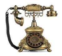 HYZHANHONG Telefono Antico Fisso Vecchio Stile, Telefono Antico per Home Office E Hotel Decorazione, con Volume Suoneria Regolabile E Telefono retrò Rotante