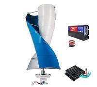 HYZHANHONG Turbina Eolica Verticale a Basso Rumore 5000W 12V 24V 48V Kit, Generatore Eolico a Spirale con Controller Inverter per Casa, Camper,24V