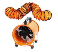 HYZHANHONG Ventilatore Industriale Portatile con Tubo Flessibile da 5 m,Ventilatore assiale cilindrico per impieghi gravosi da 10 Pollici, Motore 250 W per Ventilazione della