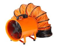 HYZHANHONG Ventilatore Portatile a Soffio 8 Pollici 120W Ventilatore ad Alta velocità con Tubo di Ventilazione da 5 M Ventilatore Industriale per Scarico a Casa e sul Cantiere