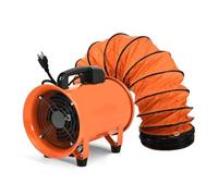 HYZHANHONG Ventilatore Portatile ad Alta velocità da 14 Pollici, Ventilatore di Scarico Industriale con Tubo Flessibile da 10 m, Ventilatore a Basso Rumore da 72 Db per scantinati