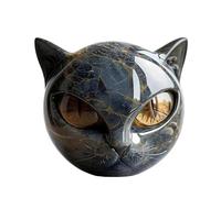 HYZSHL Statuetta di gatto, scultura di gatto nero, in materiale di alta qualità, decorazione decorativa per la casa, regalo per gli amanti dei gatti, meditazione e spiritualità