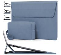 HYZUO 13,3-14 Pollici Borsa Custodia PC Portatile con Supporto Regolabile per MacBook Pro 14 M5/M4/M3/M2/M1 Pro/Max A3426 A3427 2026-2021, MacBook Air/Pro 13,3, 13,8-13,5 Surface Laptop, Blu Haze