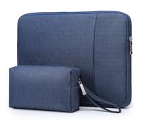 HYZUO 13,3-14 Pollici Custodia Borsa per Portatile per MacBook Pro 14 M5/M4/M3/M2/M1, MacBook Air 13,3, 13,5"-13,8" Surface Book/Laptop, Custodia per Notebook 13,3" HP Dell Lenovo Asus, Blu Navy