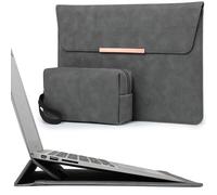HYZUO 13,3-14 Pollici Custodia PC Portatile con Funzione Stand per MacBook Pro 14 M4/M3/M2/M1 2025-2021, MacBook Air/Pro 13,3, 13,8/13,5 Surface Laptop, HP Spectre X360 13/14, Grigio Spazio(con Trim)