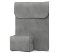 HYZUO 13,3-14 Pollici Custodia per Laptop per MacBook Pro 14 M5/M4/M3/M2/M1 Pro/Max 2026-2021, 13,3" MacBook Air, 13,5-13,8 Surface Laptop, Custodia in Finta Pelle Scamosciata con Borsa, Gris Oscuro