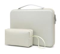 HYZUO 13,3-14 Pollici Custodia Rigida per Laptop per MacBook Pro 14 M4/M3/M2/M1, MacBook Pro/Air 13, Dell Pro 13/14 Premium, XPS 13, 13,8"-13,5" Surface Laptop, HP Spectre X360 13/14, Beige