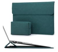 HYZUO 13,3-14 Pollici Custodie Laptop Borsa con Funzione Stand per MacBook Pro 14 M5/M4/M3/M2/M1 2026-2021, MacBook Pro/Air 13,3, 13,5" 13,8" Surface Laptop, HP Spectre X360 13/14, Verde Scuro