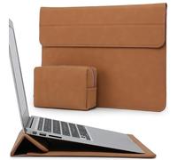 HYZUO 13,3-14 Pollici Custodie per PC Portatile Borsa con Funzione Stand per MacBook Pro 14 M4/M3/M2/M1 2025-2021, MacBook Pro/Air 13,3, 13,5-13,8 Surface Laptop, HP Spectre X360 13/14, Marrone
