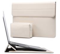HYZUO 13,3-14 Pollici Custodie per PC Portatile Borsa con Funzione Stand per MacBook Pro 14 M4/M3/M2/M1 2025-2021, MacBook Pro/Air 13,3, 13,5-13,8 Surface Laptop, HP Spectre X360 13/14, Beige