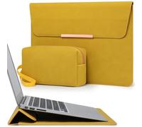 HYZUO 13 Pollici Borsa Custodia PC Portatile con Supporto, Giallo oliva | per MacBook Air 13 A3449 M5-M1 2026-2018, 13" MacBook Neo 2026 A3404, MacBook Pro 13 M2 M1, 13" iPad Pro/Air, Surface Pro