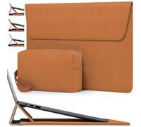 HYZUO 15-16" Custodie per Portatile con Supporto Regolabile, Marrone | per MacBook Pro 16 M5/M4/M3/M2/M1 Pro/Max A3428 A3429 2026-2019, XPS 15, MacBook Pro 15 2015-2012, HP Envy 15,6