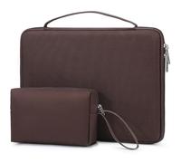 HYZUO 15-16 Pollici Custodia Rigida PC Portatile Borsa per MacBook Pro 16 M4/M3/M2/M1 2025-2019, MacBook Air 15 M4/M3/M2 2025-2023, Dell XPS 16, 15" Surface Laptop, Razer Blade 15, Caffè Marrone