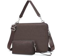 HYZUO 15-16 Pollici Custodia Rigida Portatile Borsa, Caffè Marrone | per MacBook Pro 16 M5-M1 Pro/Max A3428 A3429 2026-2019, MacBook Air/Pro 15 A3448 M5-M2, 15" Surface, XPS 15/16, HP Envy 15