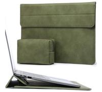 HYZUO 15-16 Pollici Custodie per PC Portatile Borsa con Funzione Stand per MacBook Pro 16 M4/M3/M2/M1 2025-2019, XPS 15, MacBook Pro 15 2015-2012, Samsung Galaxy Book Flex 15, Verde Oliva