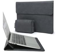 HYZUO 15-16 Pollici Custodie per PC Portatile Borsa con Funzione Stand per MacBook Pro 16 M4/M3/M2/M1 2025-2019, XPS 15, MacBook Pro 15 2015-2012, Samsung Galaxy Book Flex 15, Grafite