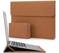 HYZUO 15-16 Pollici Custodie per PC Portatile con Supporto,Marrone | per MacBook Pro 16 M5-M1 Pro/Max A3428 A3429 2026-2019, XPS 15, MacBook Pro 15 2015-2012, Samsung Galaxy Book Pro/Flex 15