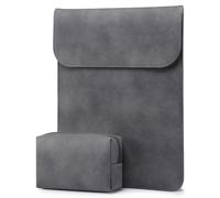 HYZUO 15 Pollici Borsa per laptop per MacBook Air 15 M5 A3448 M4 A3241 M3 M2 2026-2023, 15" Surface Laptop 7/6/5/4/3, MacBook Pro 15 2019-2016, Custodia in Pelle Finta Scamosciata, Grigio spazio