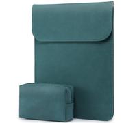 HYZUO 15 Pollici Borsa per laptop per MacBook Air 15 M5 A3448 M4 A3241 M3 M2 2026-2023, 15" Surface Laptop 7/6/5/4/3, MacBook Pro 15 2019-2016, Custodia in Pelle Finta Scamosciata, Verde Scuro