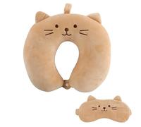 HYZYWON Cuscino da Viaggio Bambini, Cuscino per Macchina Bambini, Cuscino Aereo Bambini, Cuscino Collo Viaggio, Include Maschera per Gli Occhi, Accessori per Aereo, Viaggio, Auto (A)