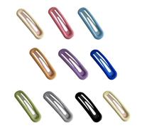 HZAOPZE 10 pcs Fermagli Grandi per Capelli in Metallo Fermagli per Capelli Antiscivolo Clip per capelli a scatto in metallo 6.8 cm, Colore caramello, fermagli per capelli carini ed eleganti, 10 colori