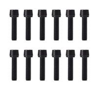 HZAOPZE 12 PCS Bici Stelo Bulloni- Bulloni per Manubrio della Bicicletta, Viti Fisse per Stelo Bici con Rondella, Vite da Bicicletta per Mountain Bike Bici da Strada(M5 x 20 mm, Black)