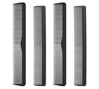 HZAOPZE 2 pcs Pettine antistatico in fibra di carbonio per Capelli Standard Pettini Resistenti al Calore Antistatici Pettini da Parrucchiere Neri per Donna e Uomo Salone Domestico Acconciature