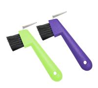 HZAOPZE 2 pcs Raschietto per zoccoli di cavalli, capre e asini, con spazzola estremamente stabile e impugnatura ergonomica, Colore casuale