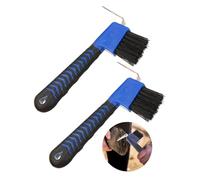 HZAOPZE 2 pcs Raschietto per zoccoli di cavalli, capre e asini, con spazzola estremamente stabile e impugnatura ergonomica, Design con trama antiscivolo