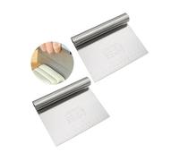 HZAOPZE 2 pcs Taglia Impasto Con Scala Graduata In Acciaio Inox, Raschietto Per Pasta,tarocco Per Impasti Multiuso,Spatola/tagliapasta Per Torte, Pizza, Torte, Dough, Utensili Da Forno (15 * 12cm)