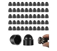 HZAOPZE 50 Pezzi Tappi di Protezione Bulloni Esagonali,Tappi Protezione per Dadi Calotta in Plastica, per M6,Tappo per Viti a Testa Esagonale Nero, Copertura per la Coprivite