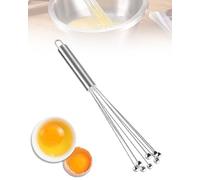 HZAOPZE Frusta da Cucina in Acciaio Inox,Sbattitore Manuale Con 10 Corde per Frusta Impasto Uova e Schiuma di Latte Robusto e Durevole non Facile da Arrugginire Antiscivolo Molto,10 Pollici