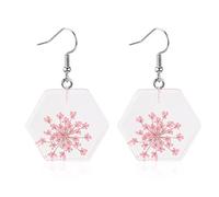 HZAOPZE Orecchini Donna, Orecchini a Goccia, Orecchini a Fiore, Orecchini Anallergici Donna Gioielli, Orecchini a fiore trasparenti in resina, orecchini a fiore che non sbiadiscono mai, Donna Regalo