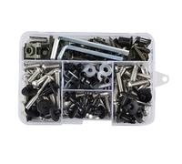 HZBHD Kit Viti Bulloni Carenatura Moto per H&Onda XLV 600 650 700 TRANSALP NX 650 FMX 650 XR 650 TRX 300EX Kit Dadi Viti Clip di Fissaggio Bullone Parabrezza(Acciaio Inossidabile)